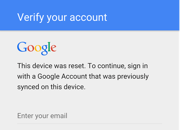 google account verification