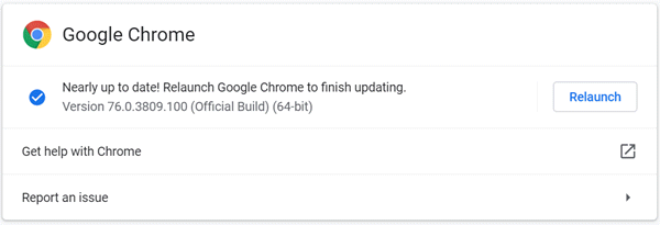 update google chrome