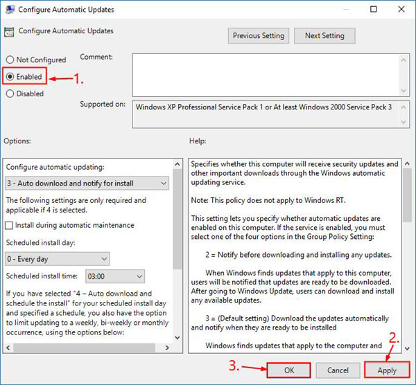 change group policy settings