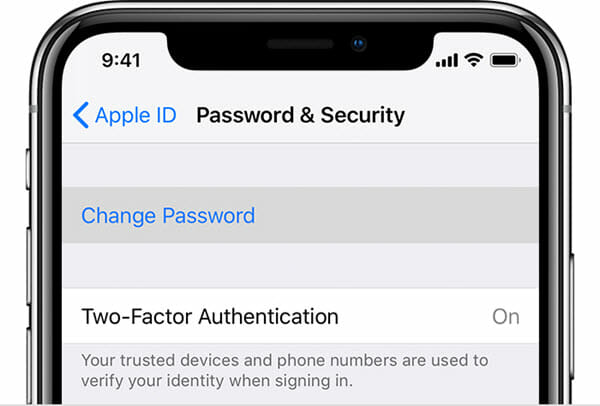 reset apple id password iphone