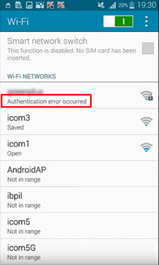 wifi authentication error
