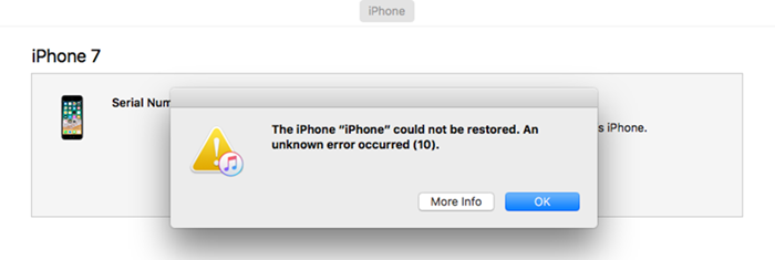 iphone could not be restored