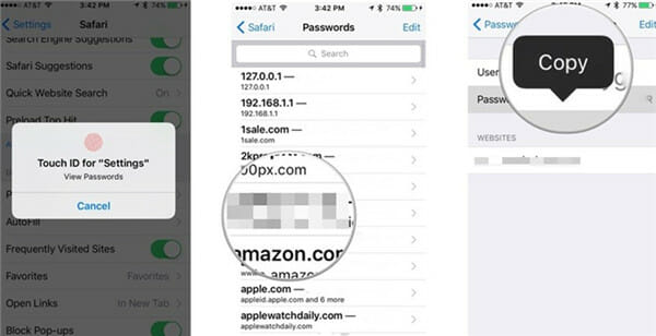 recover gmail password on iphone through safari
