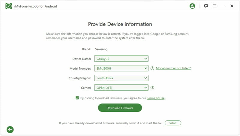 select android device details