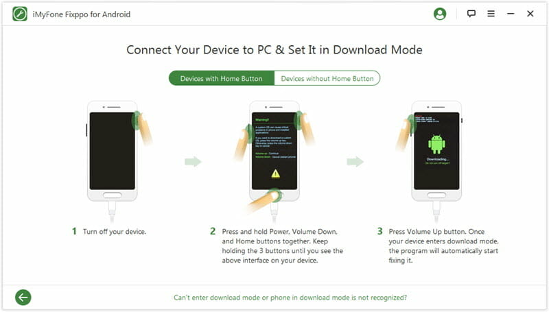 set android in download mode