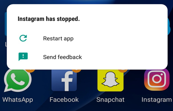 instagram keeps stopping android