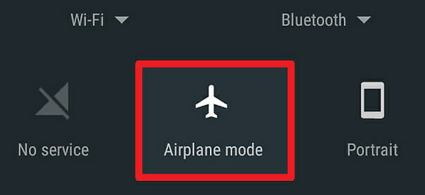 put android into airplane mode
