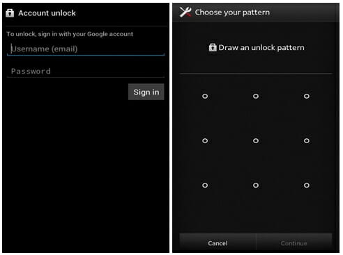 bypass android screen lock with google account