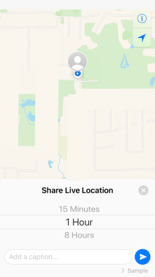 share live location iphone