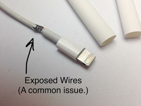 damaged iphone cable