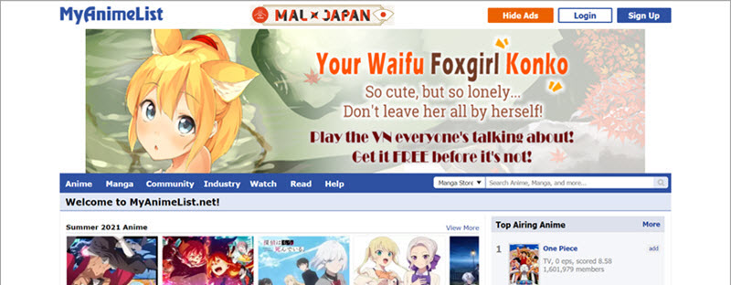 free anime website