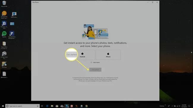 connect android to pc via microsoft