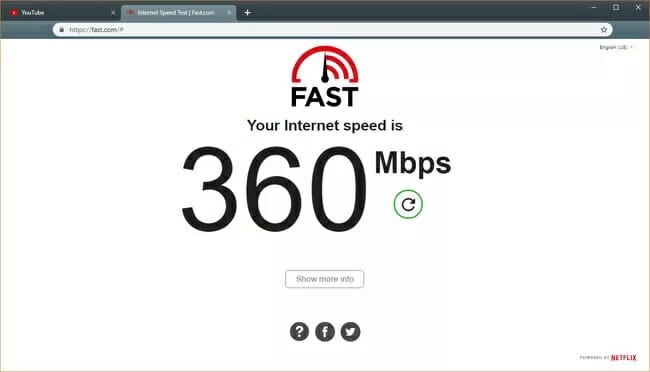 check internet connection speed