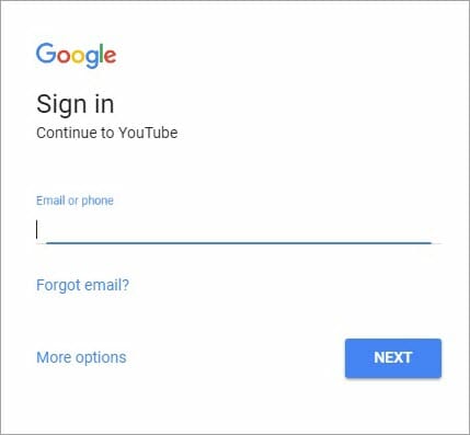 sign in google account